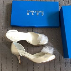 Gold d’orsay heels -  BHLDN Something Bleu Bridal